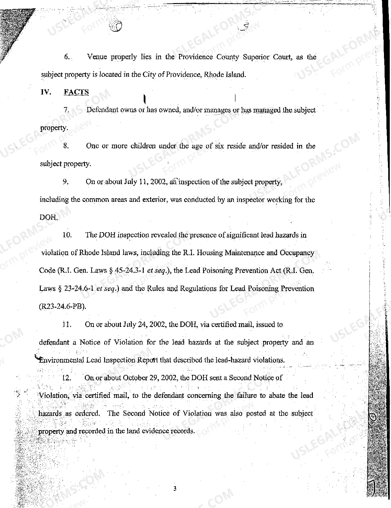 Preview A02 Complaint by State Attorney General and Department of Health Against Property Owner for Failure to Abate Lead Poisoning Nuisance