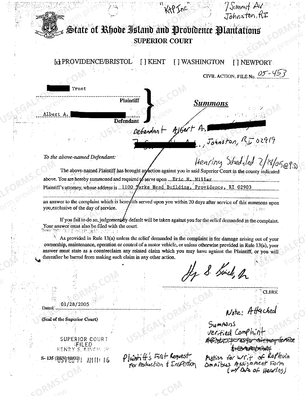 Preview A01 Verified Complaint in Replevin of Property Wrongfully Detained