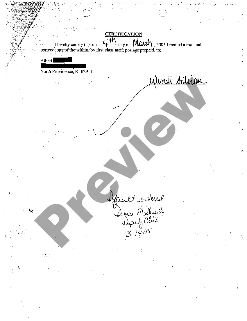 Preview A05 Application to Clerk for Entry of Default