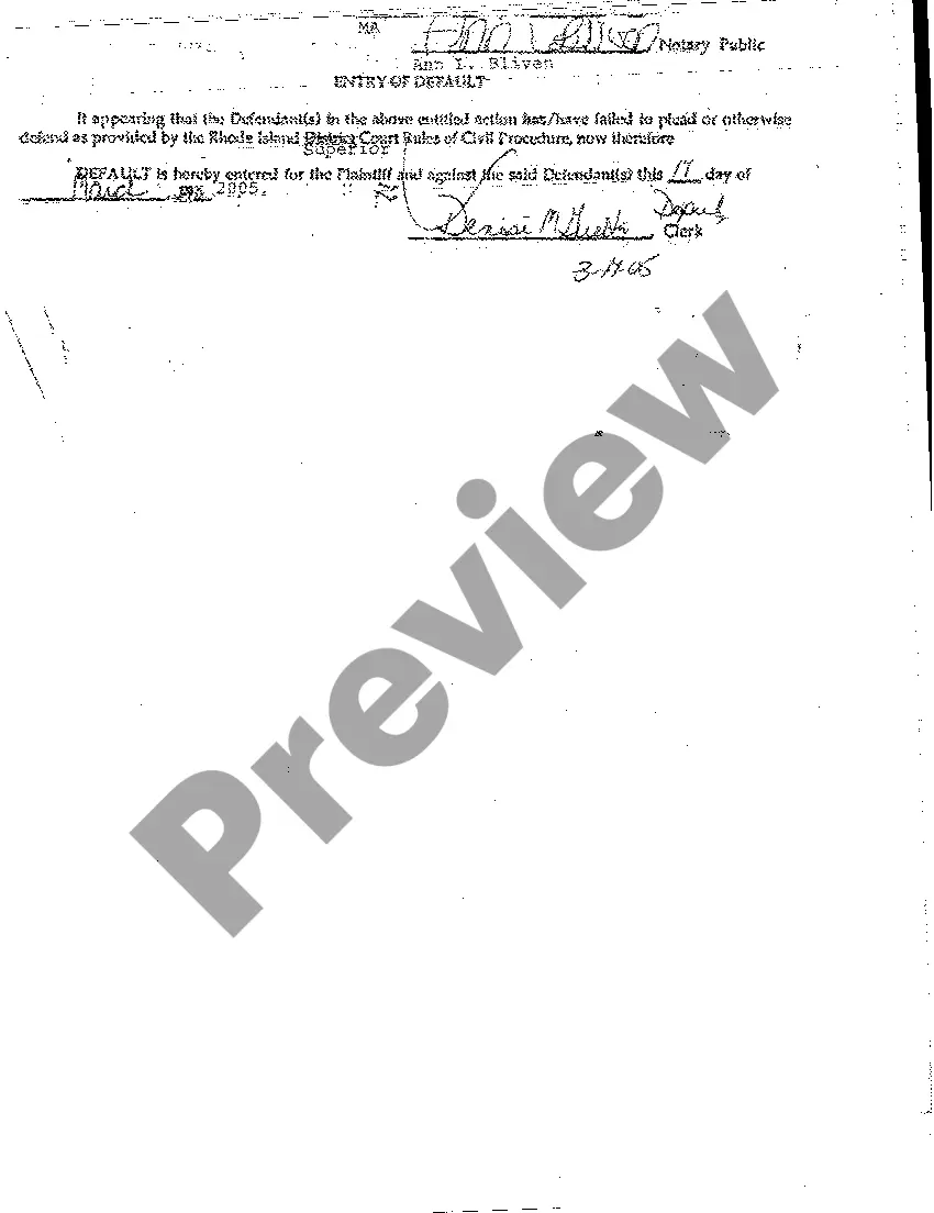 Preview A02 Application to Clerk for Entry of Default