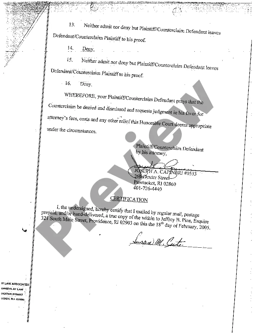 Preview A04 Answer to Counterclaim