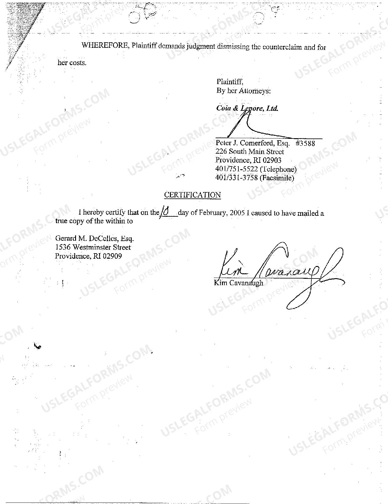 Preview A07 Plaintiff's Answer to Defendants' Counterclaim