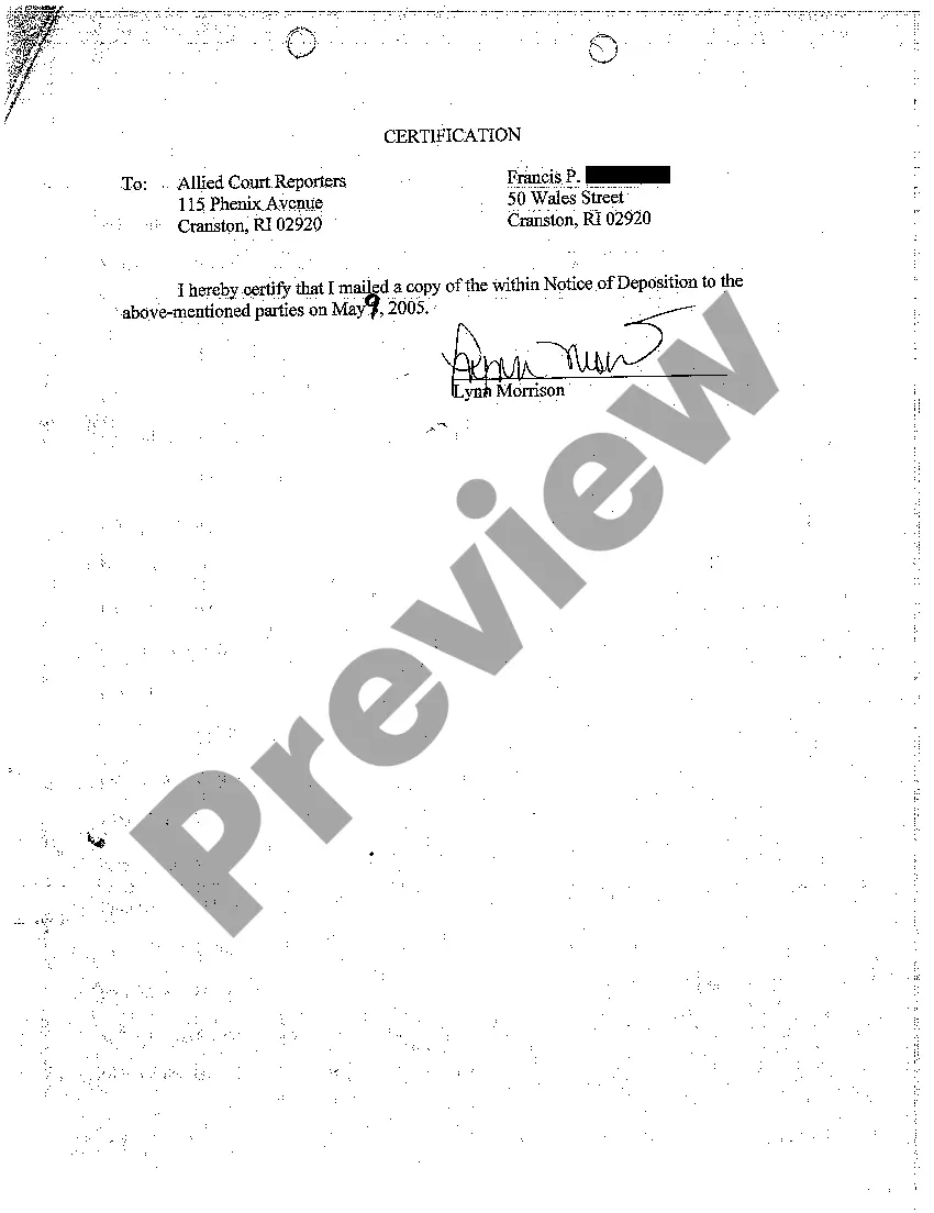 Preview A04 Notice of Deposition