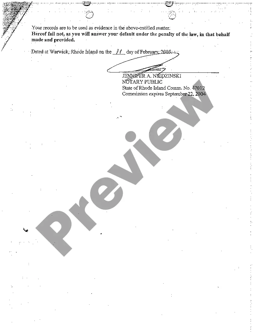 Preview A03 Motion to Quash Subpoena Duces Tecum and Objection Thereto