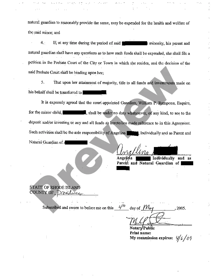 Preview A10 Guardian's Trust Agreement