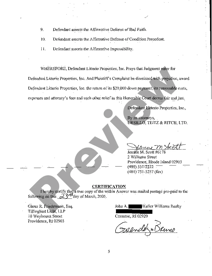 Get A04 Answer of Defendant Preview A04 Answer of Defendant