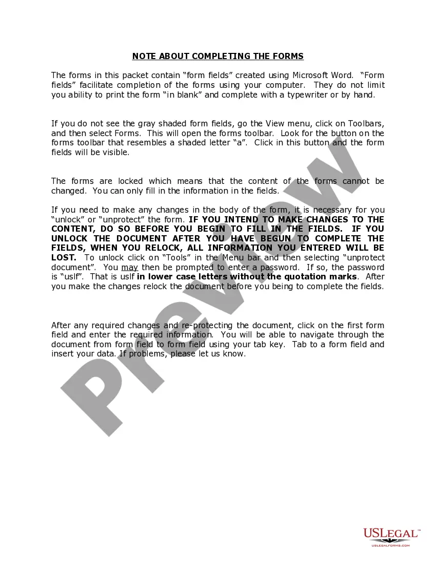 Preview Rhode Island Name Change Instructions and Forms Package for a Minor