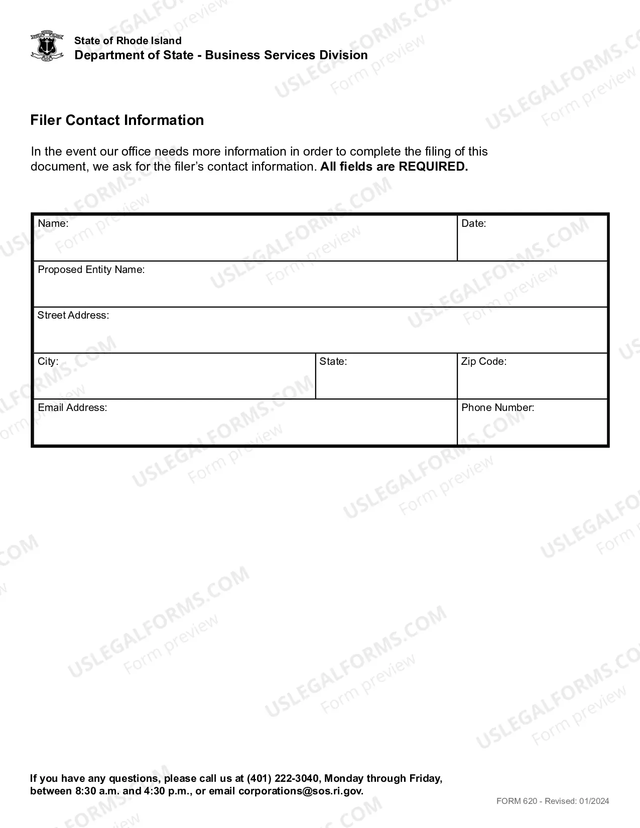 Preview Application of Name Reservation