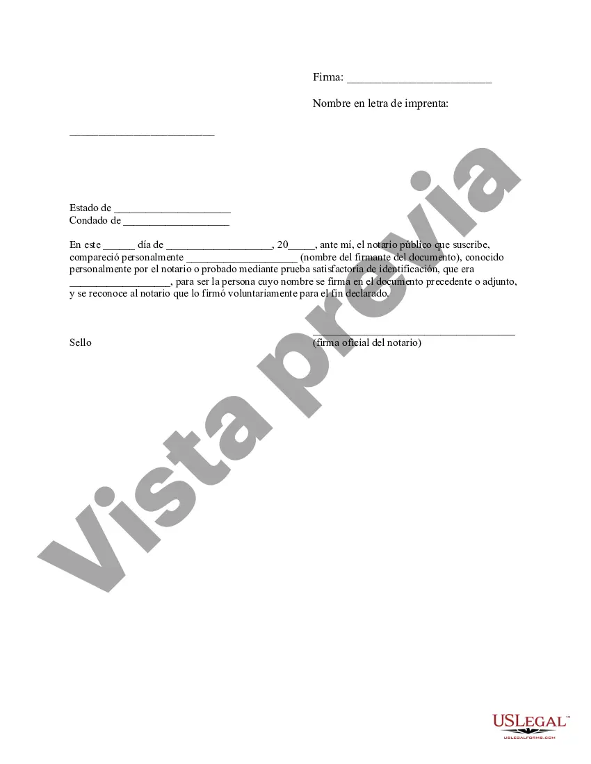 Preview Poder General para el Cuidado y Custodia del Hijo o Hijos