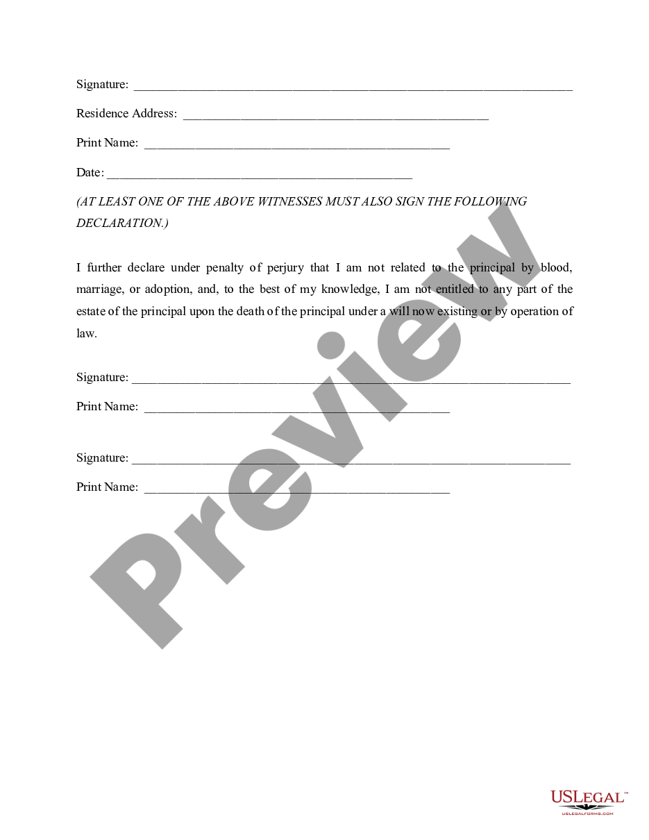 page 7 Statutory Durable Power of Attorney for Health Care preview