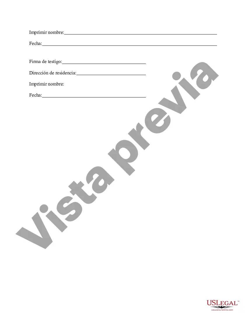 Preview Equivalente estatutario de testamento en vida o declaración
