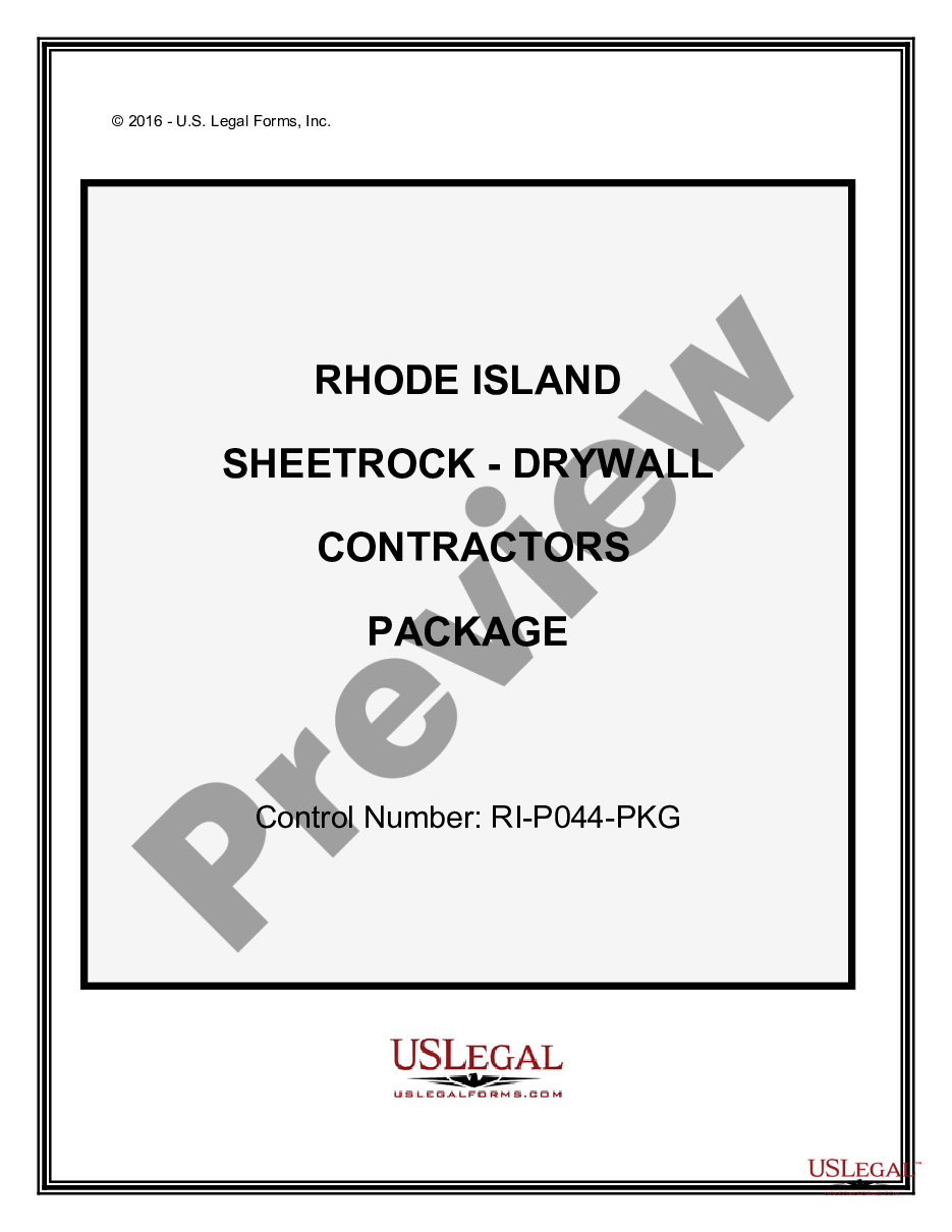 page 0 Sheetrock Drywall Contractor Package preview