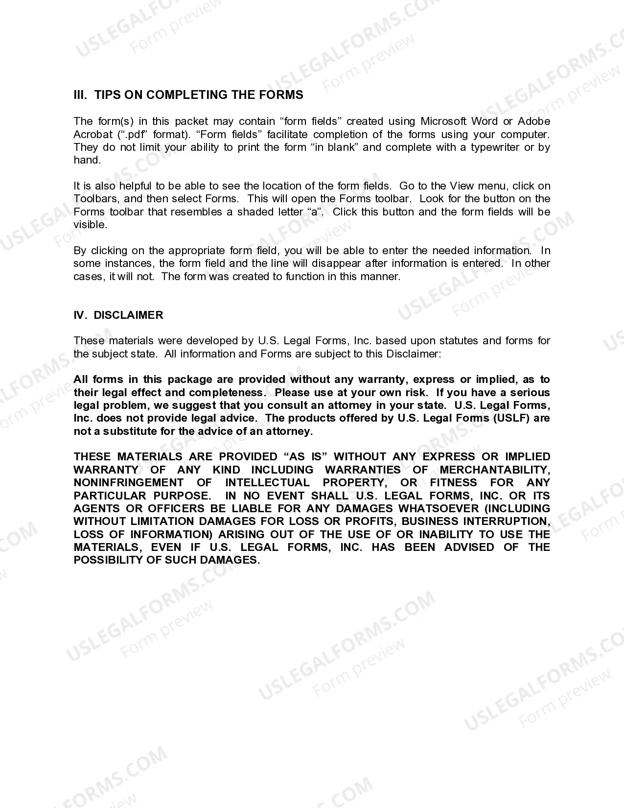 Preview Rhode Island Living Wills and Health Care Package