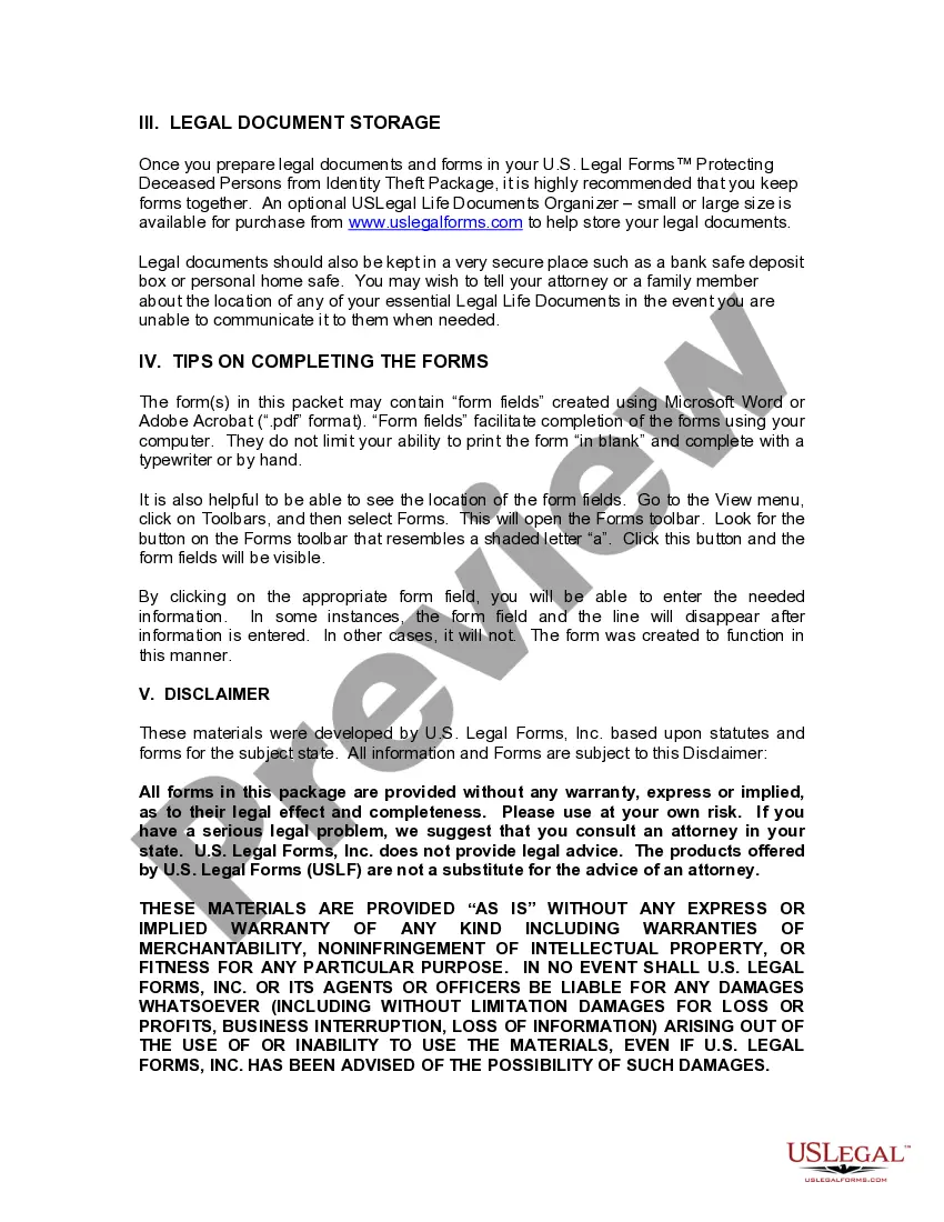 Preview Rhode Island Protecting Deceased Persons from Identity Theft