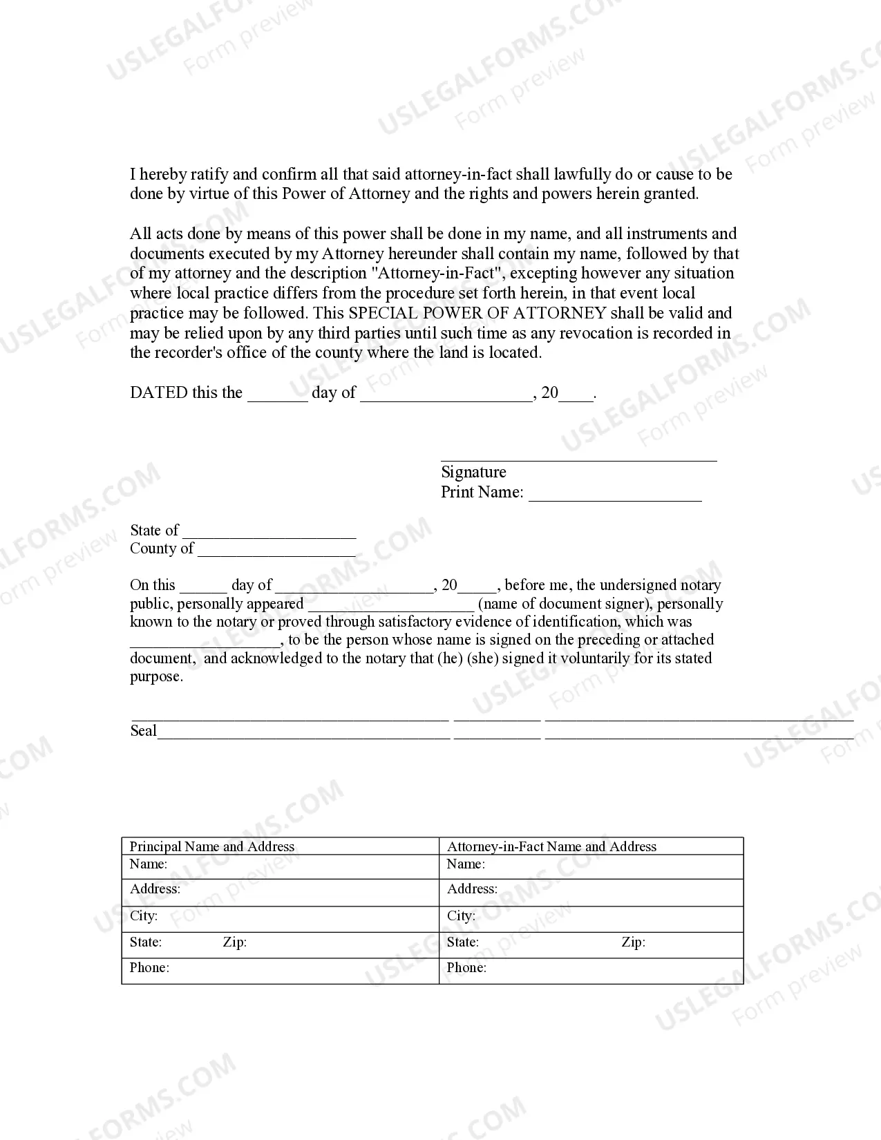 Preview Special or Limited Power of Attorney for Real Estate Sales Transaction By Seller