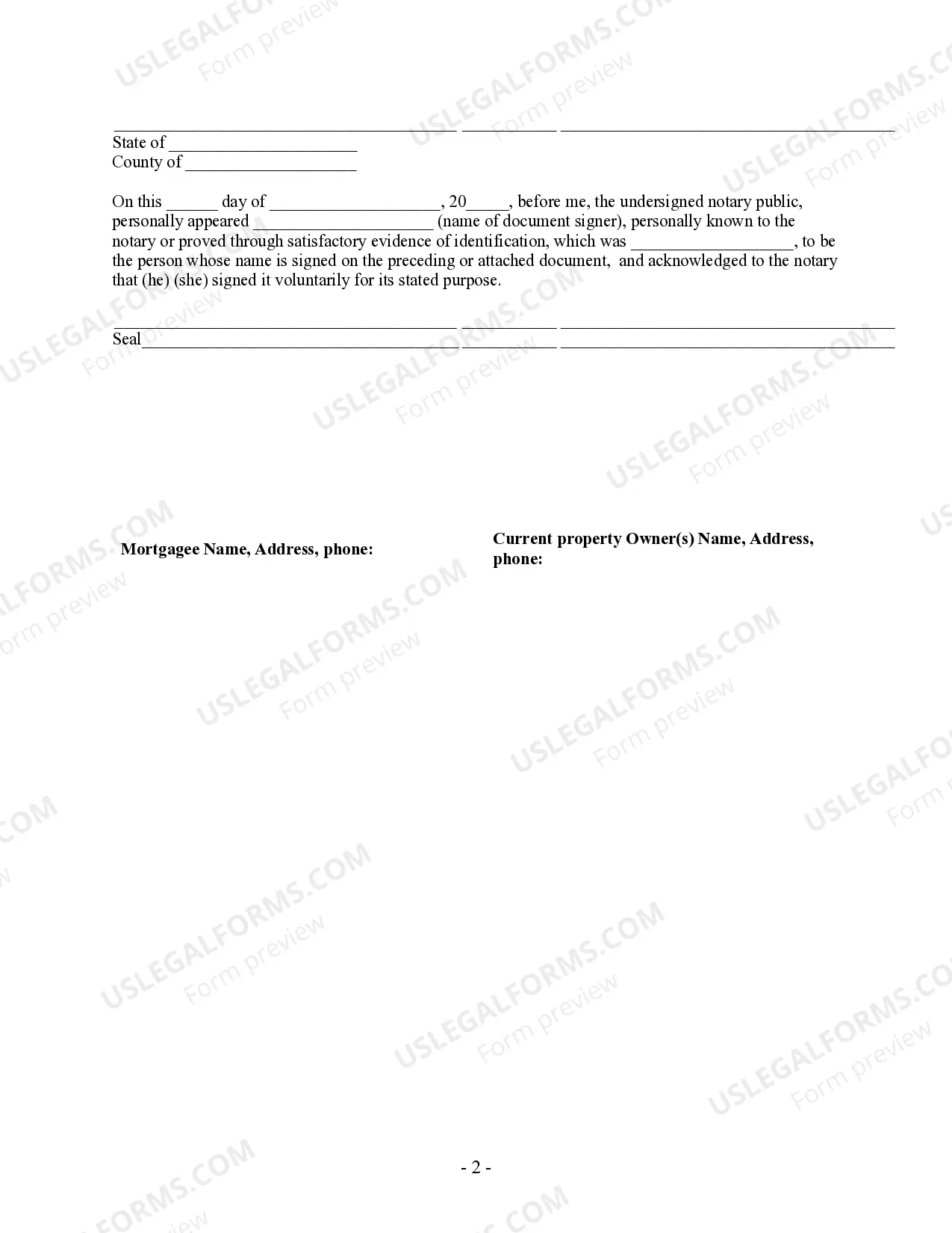 Preview Satisfaction, Release or Cancellation of Mortgage by Individual
