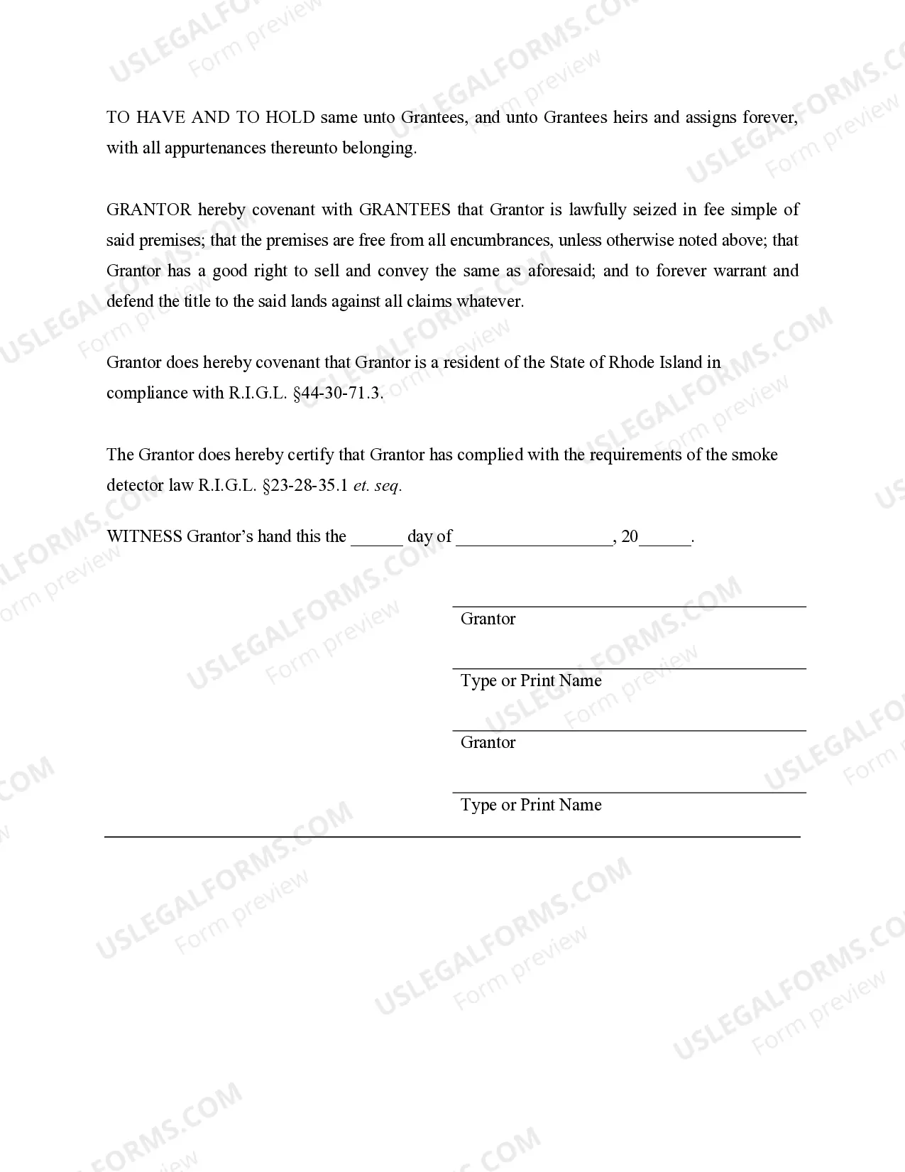 Preview Warranty Deed for Husband and Wife Converting Property from Tenants in Common to Joint Tenancy