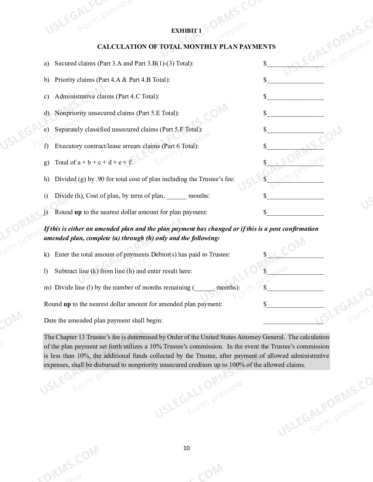 Preview Amended Chapter 13 Plan and Applicable Motion