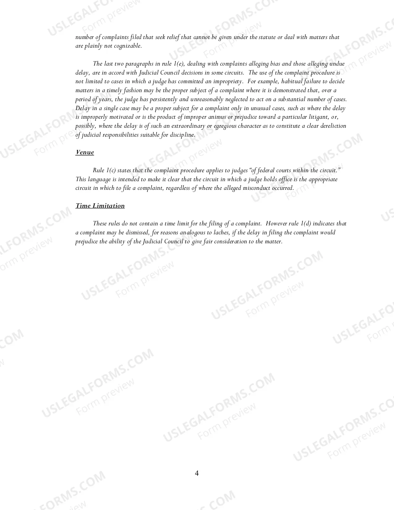 Preview Complaint of Judicial Misconduct Or Disability