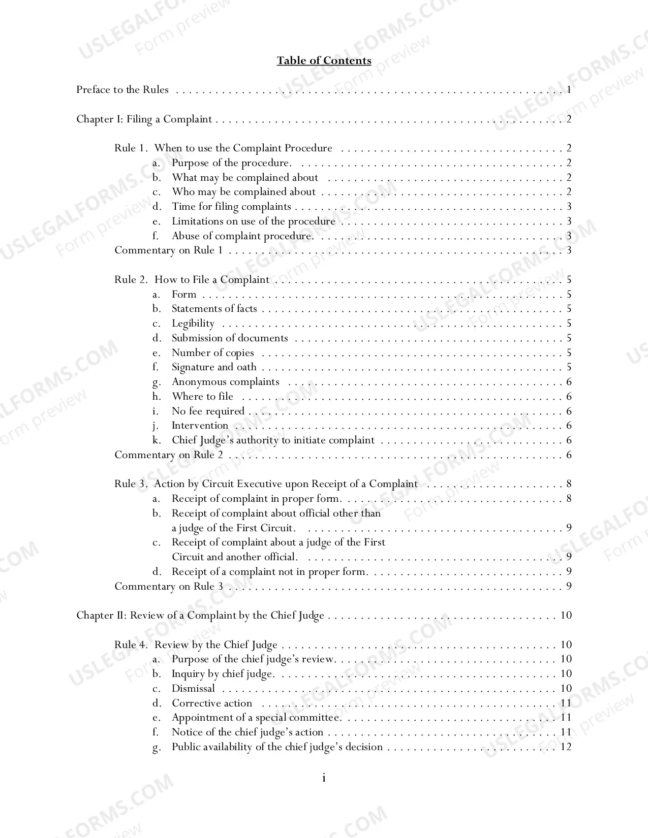 Preview Complaint of Judicial Misconduct Or Disability