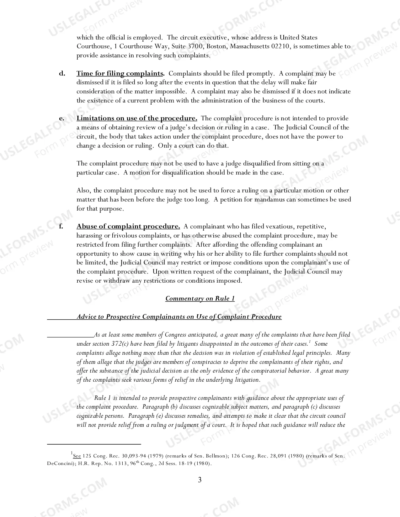 Preview Complaint of Judicial Misconduct Or Disability