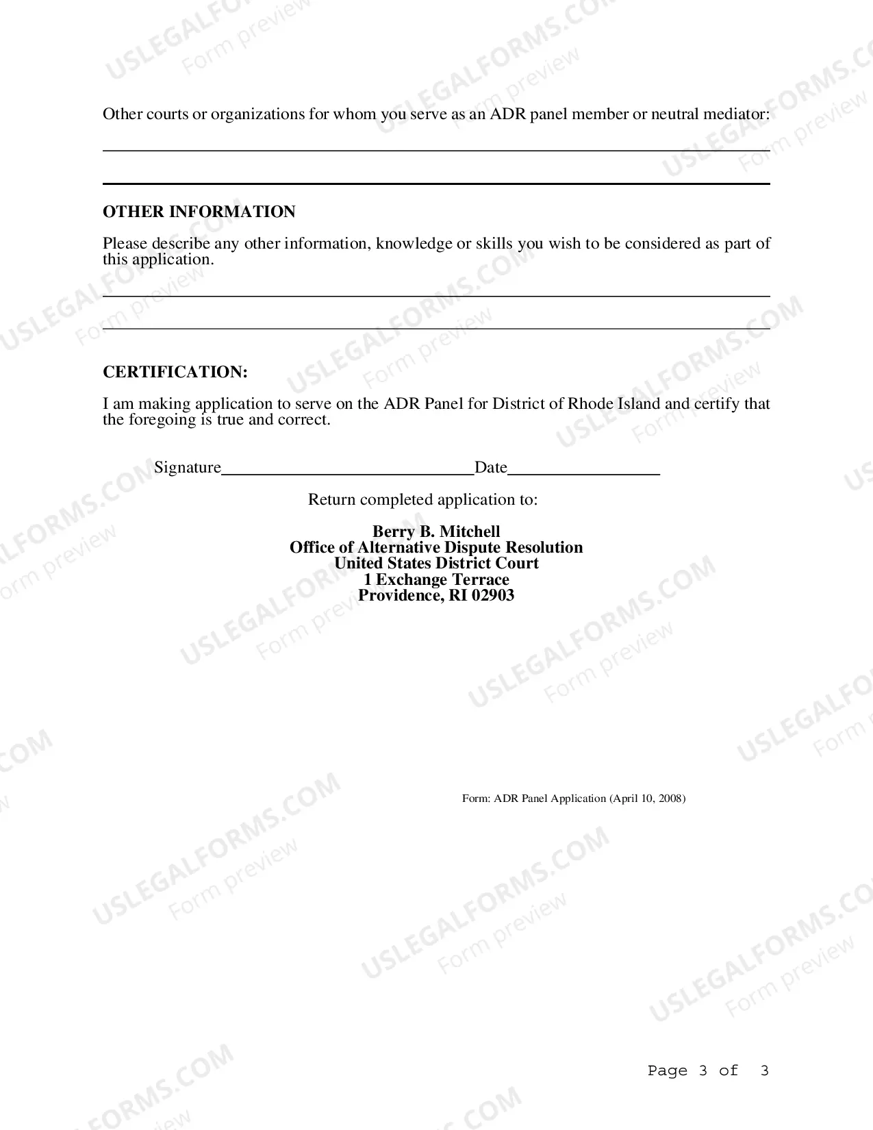 Preview ADR Panel Application