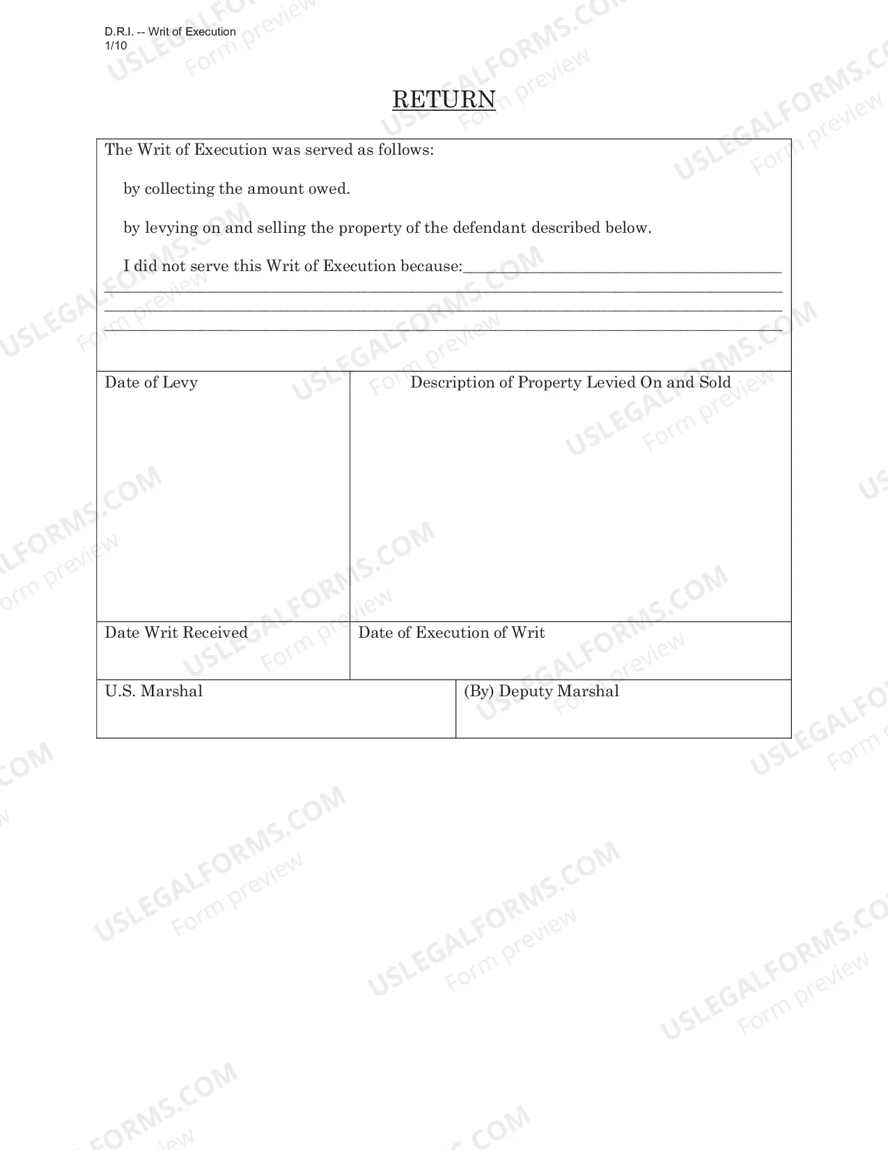 Preview Writ of Execution