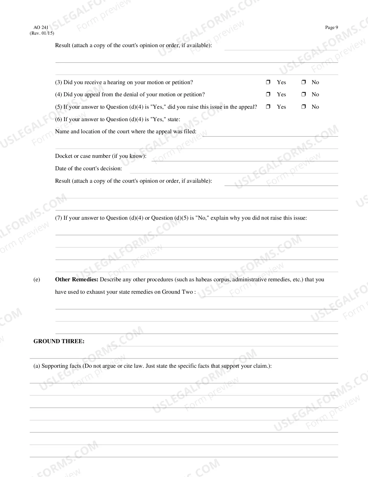 Preview Petition for Relief From a Conviction or Sentence By a Person in State Custody - (28 U.S.C. 2254)