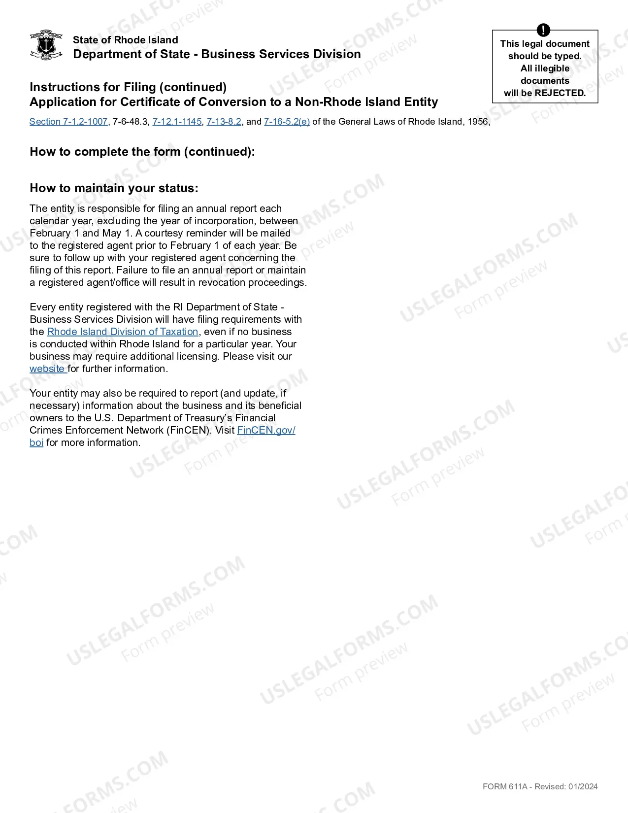 Preview Certificate of Conversion