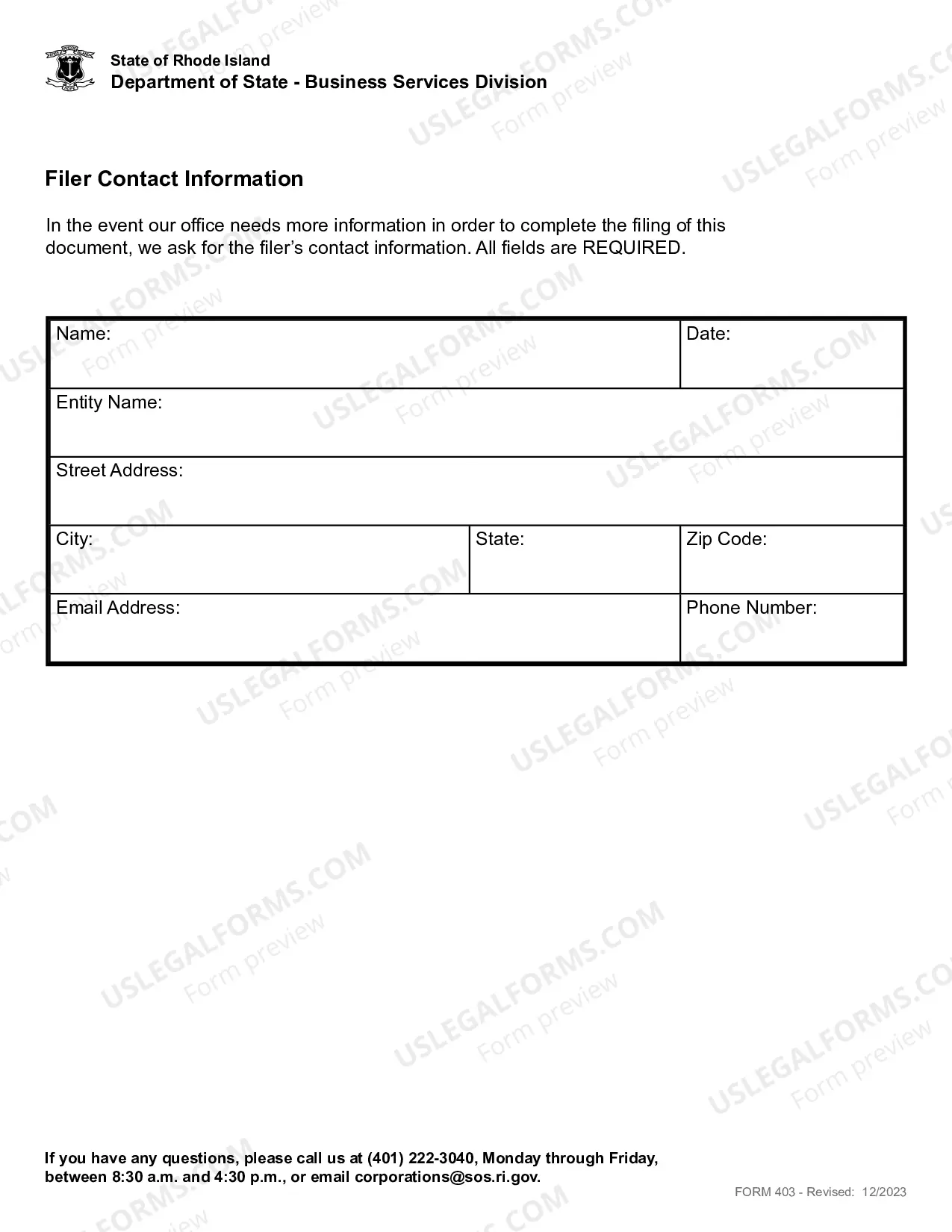 Preview Certificate of Correction (Domestic LLC)
