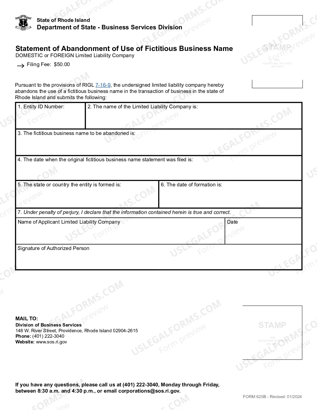 Preview Limited Liability Company Abandonment of Fictitious Business Name Statement