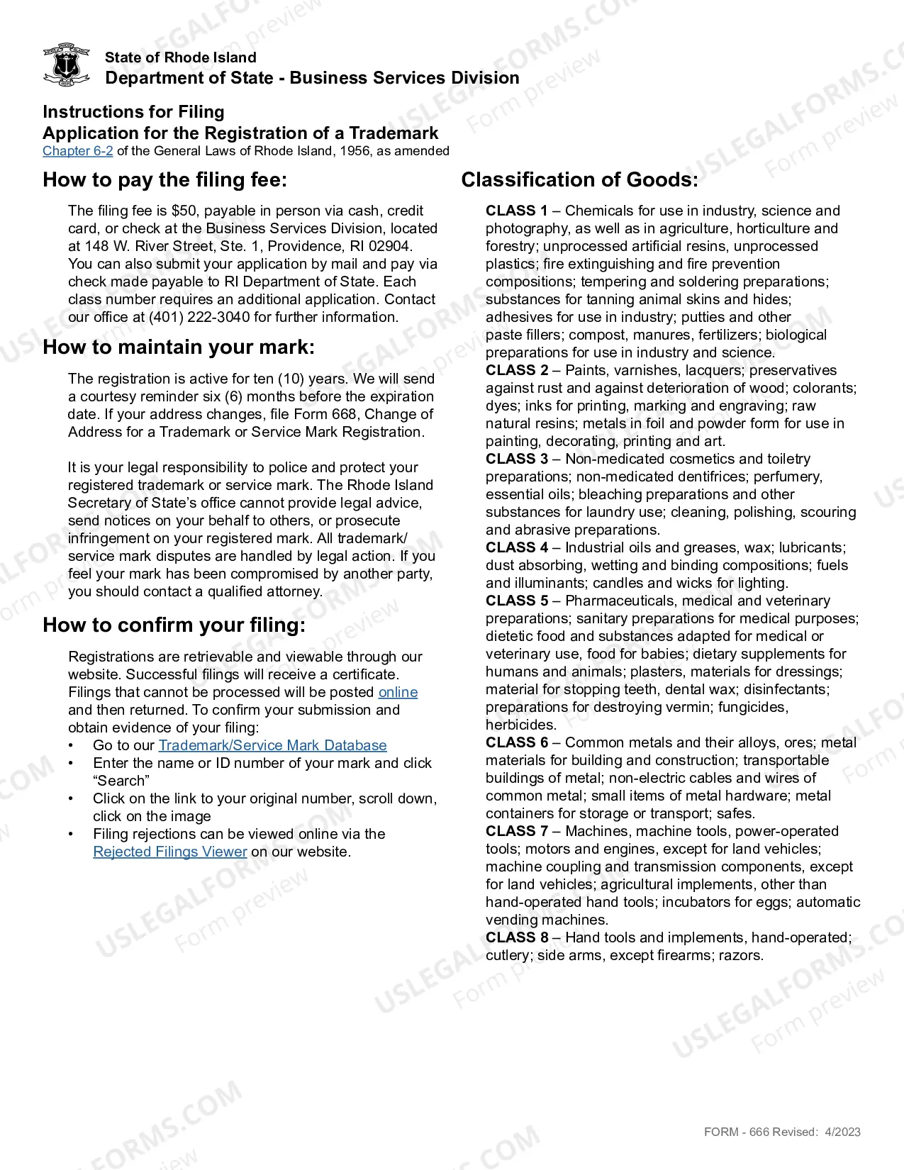 Preview Application For Registration of Trademark