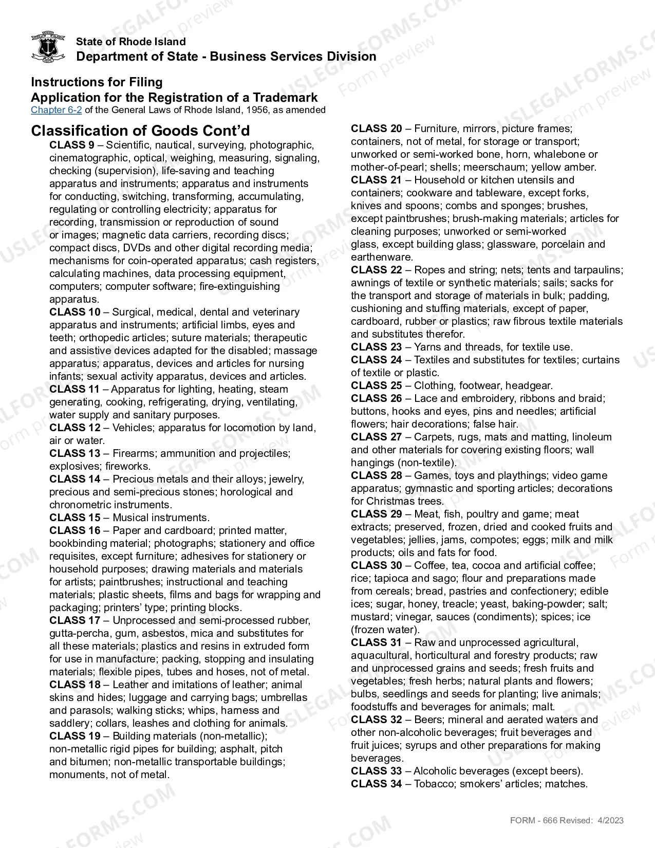 Preview Application For Registration of Trademark