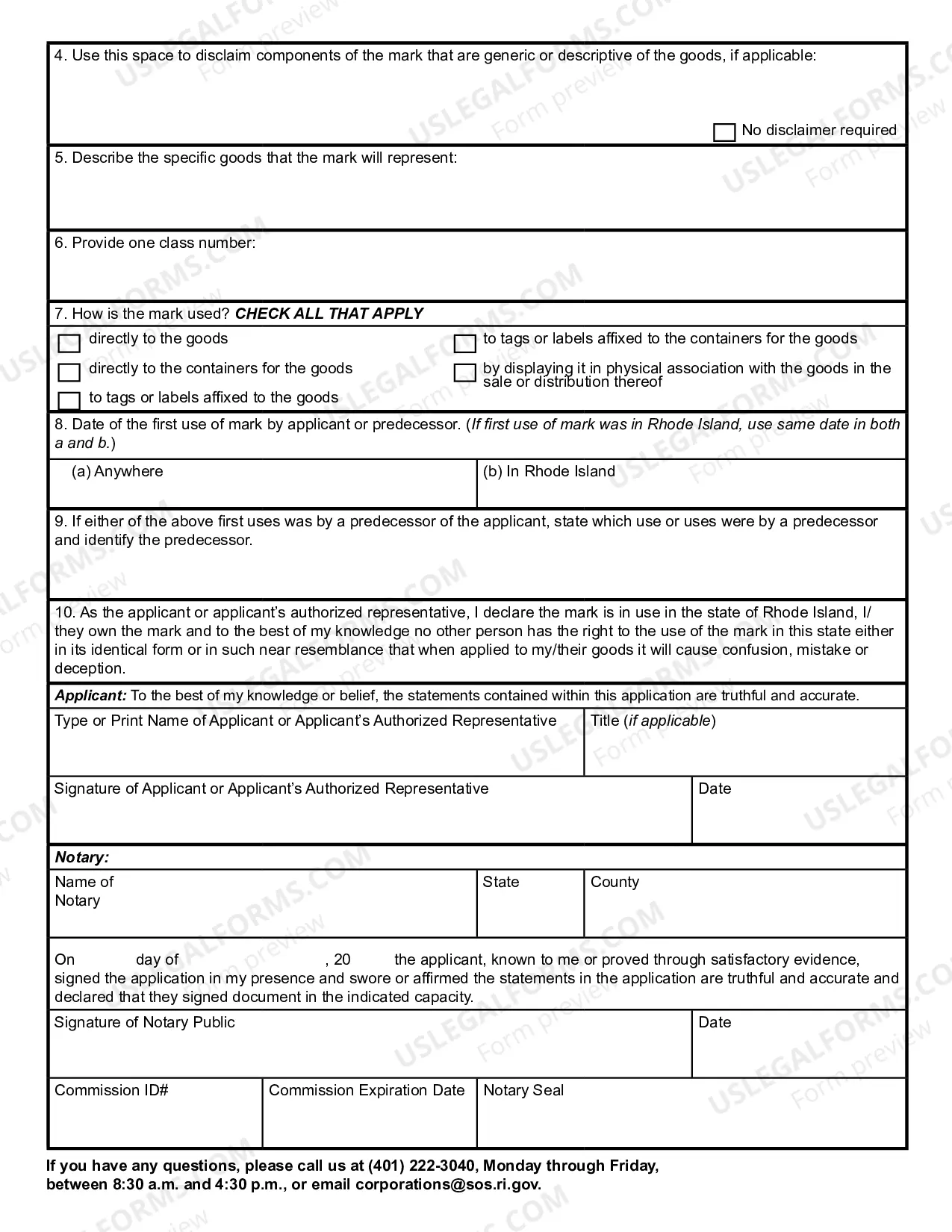 Preview Application For Registration of Trademark