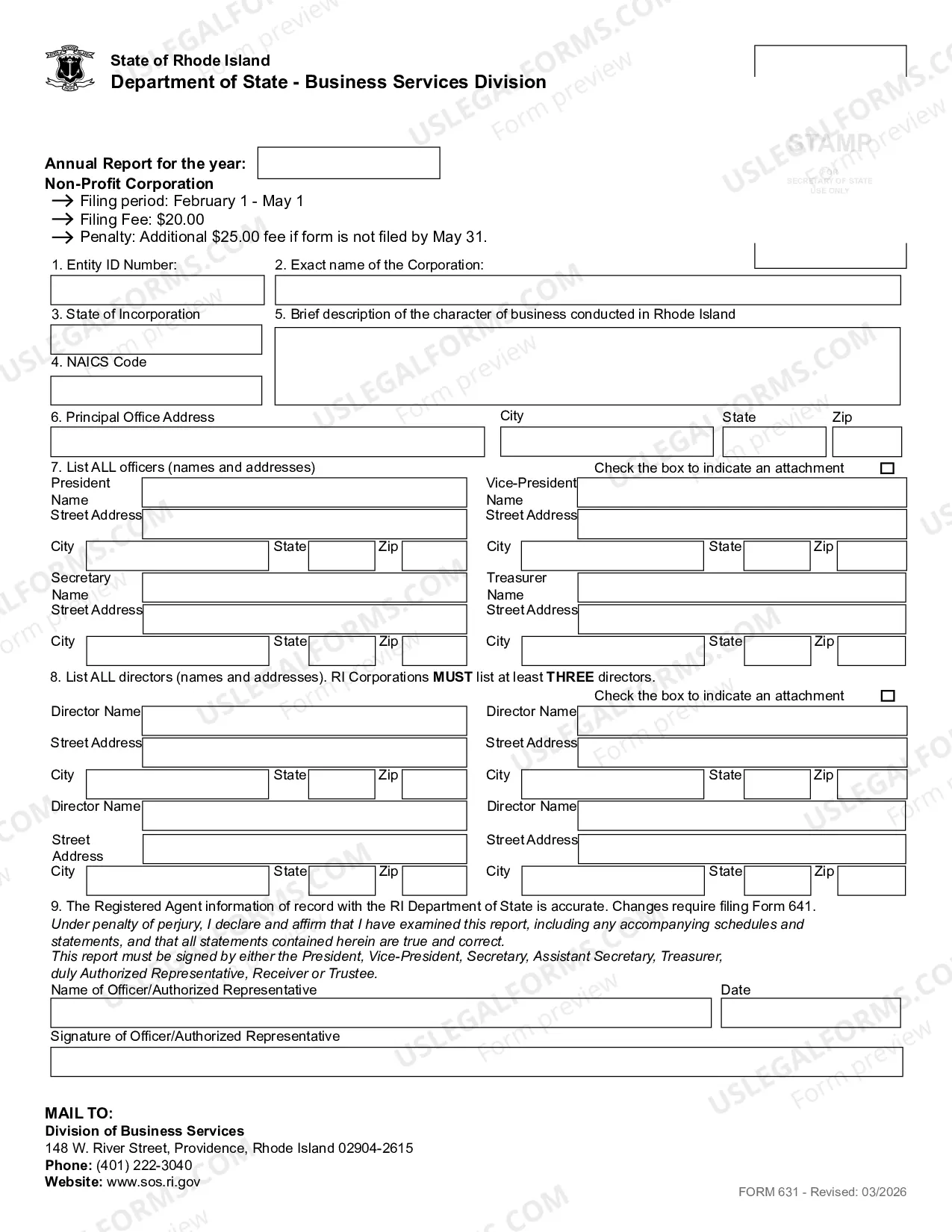 Preview Non-Profit Corporation