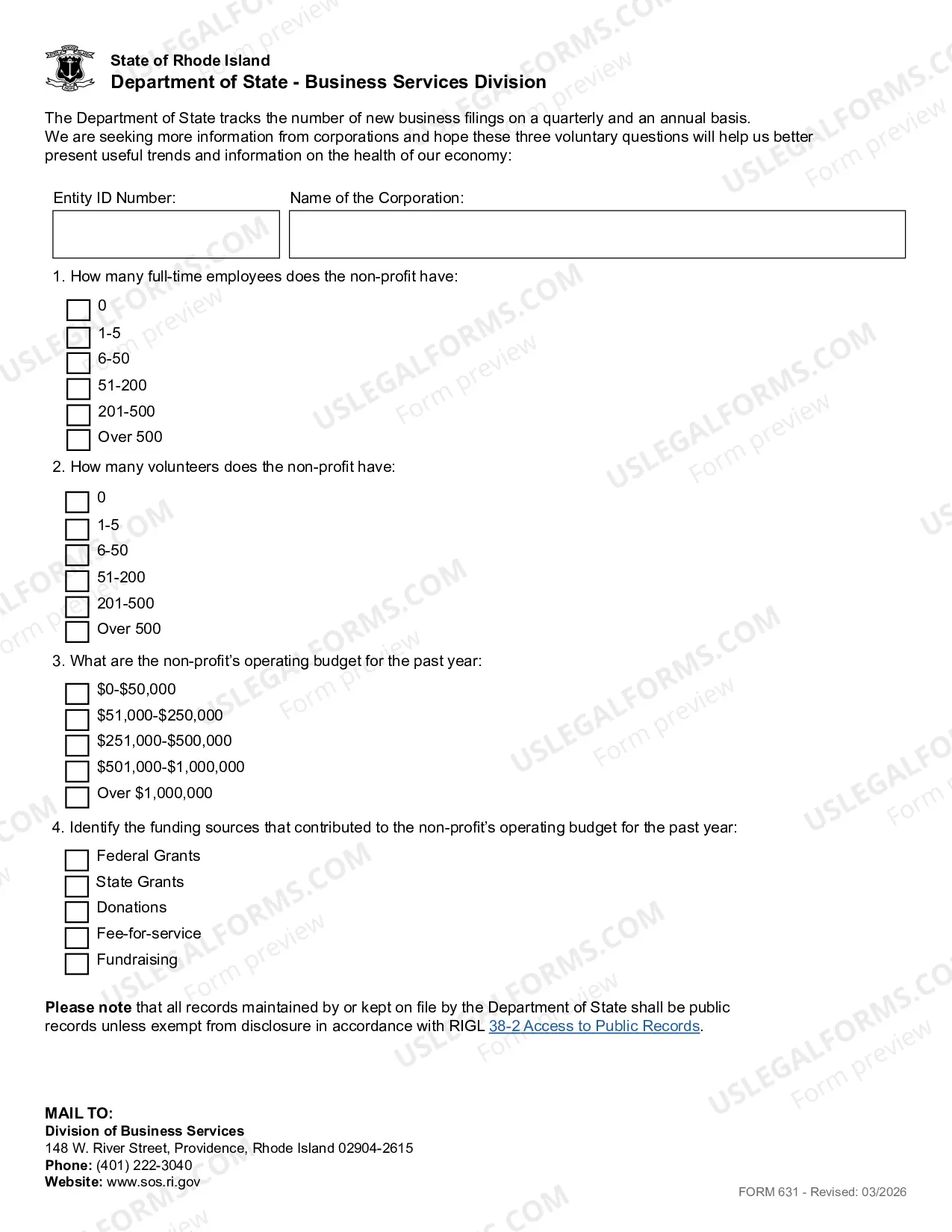 Preview Non-Profit Corporation