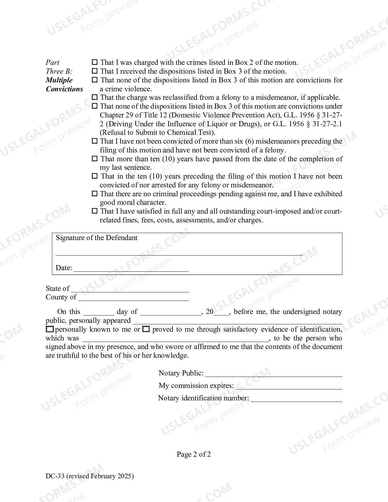 Preview Motion To Expunge Or Seal Record