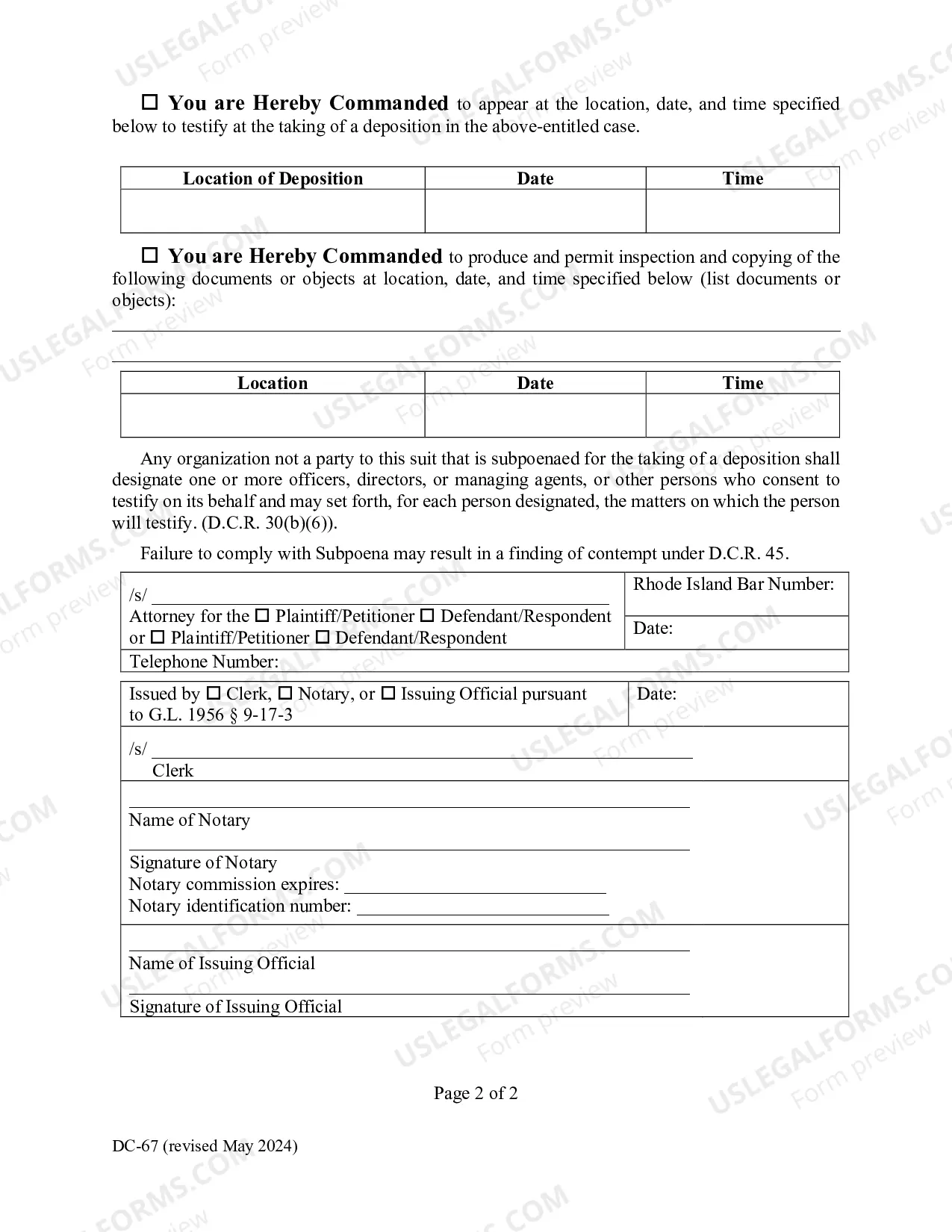 Preview Subpoena-Civil