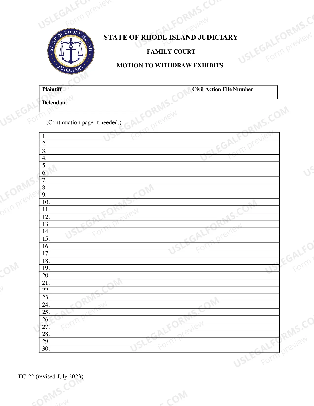 Preview Motion To Withdraw Exhibits