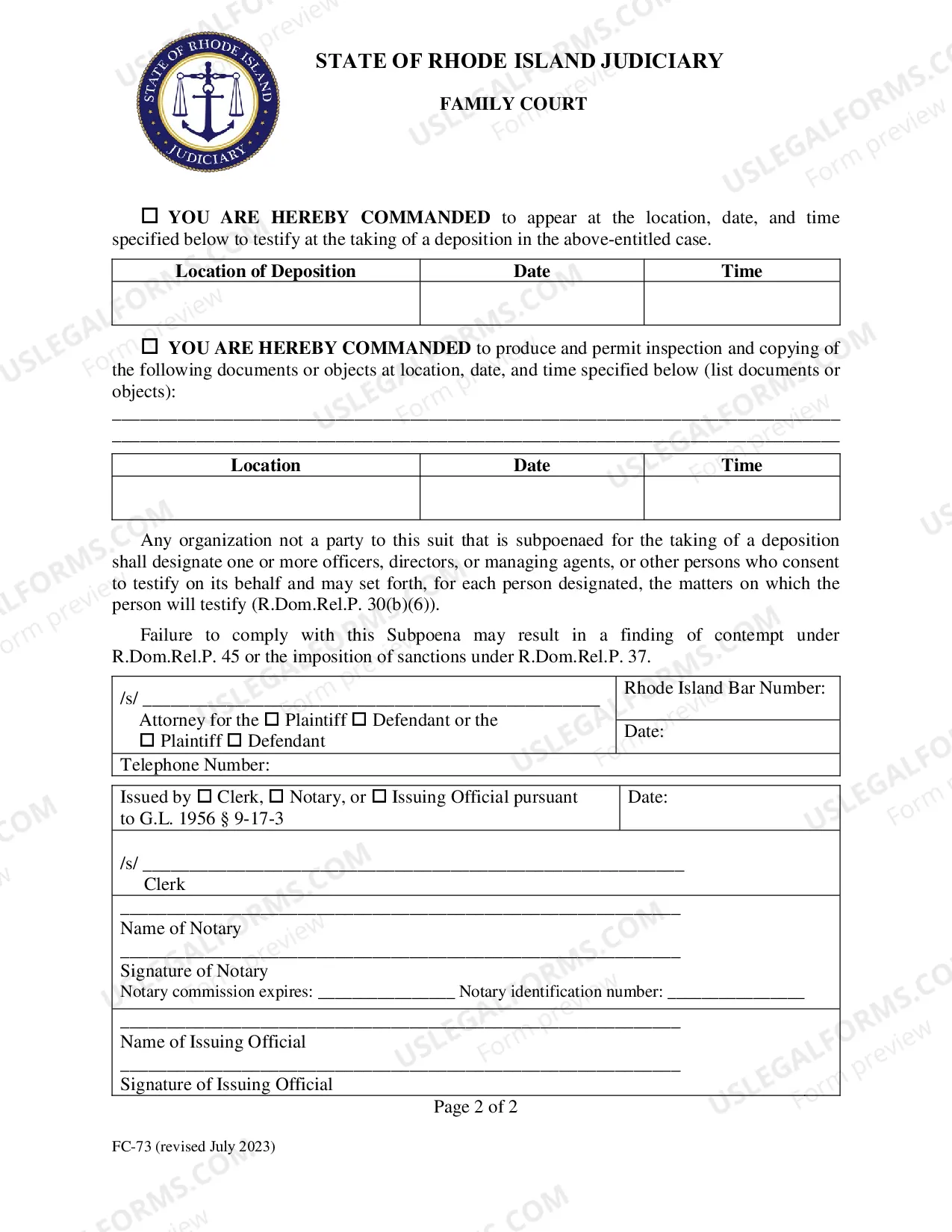 Preview Subpoena-Civil