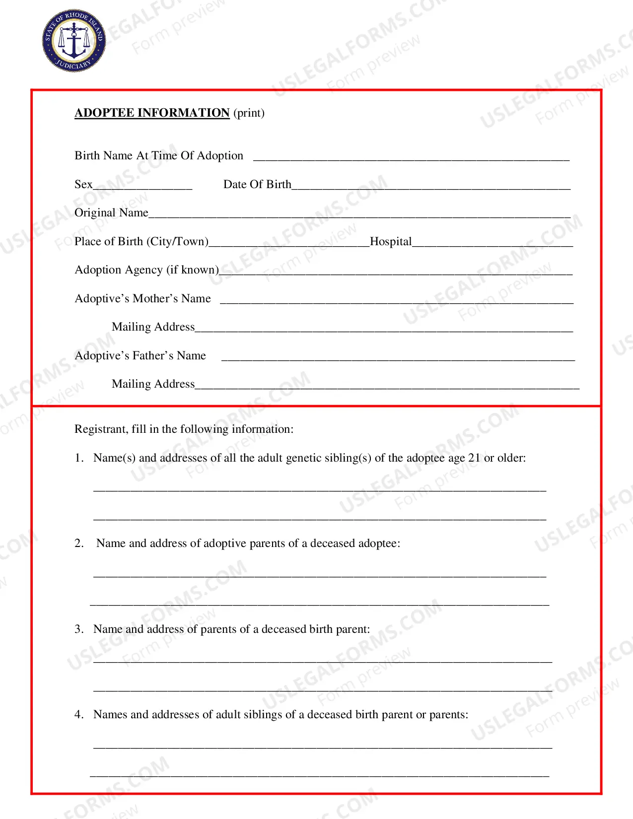 Preview Voluntary Registration Application and Affidavit