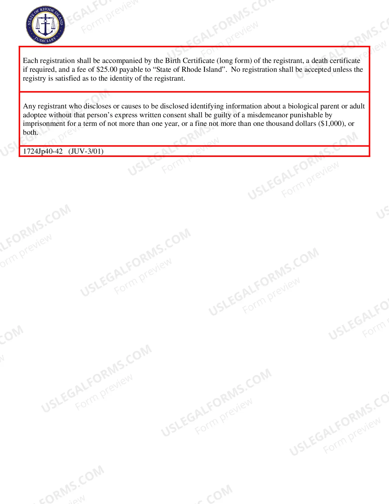 Preview Voluntary Registration Application and Affidavit