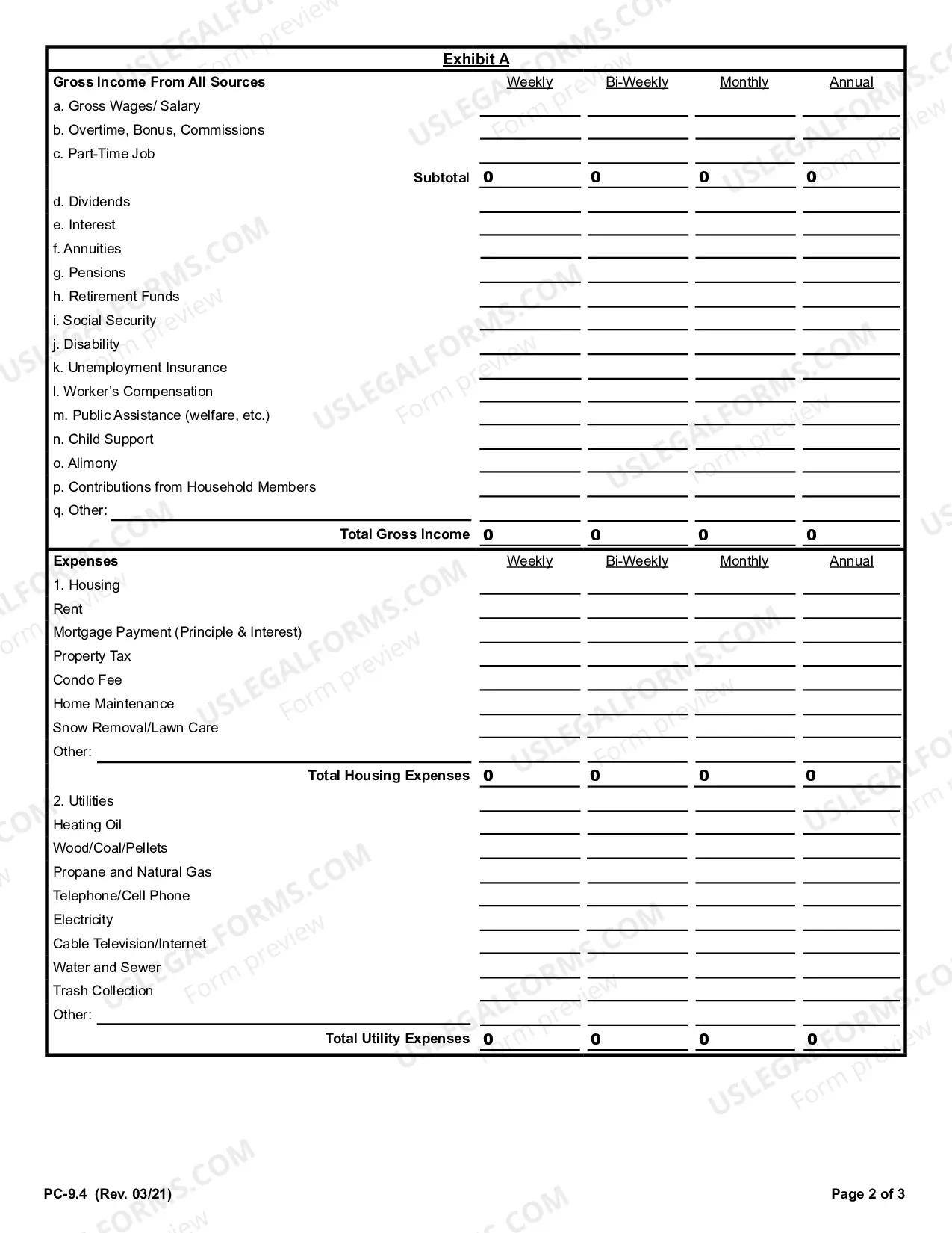 Preview Allowance For Support of Family
