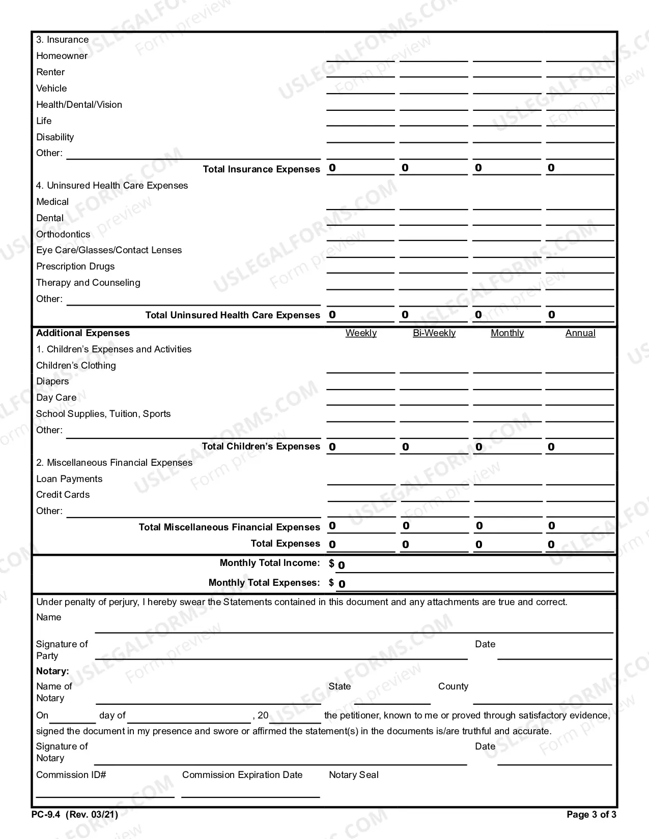 Preview Allowance For Support of Family