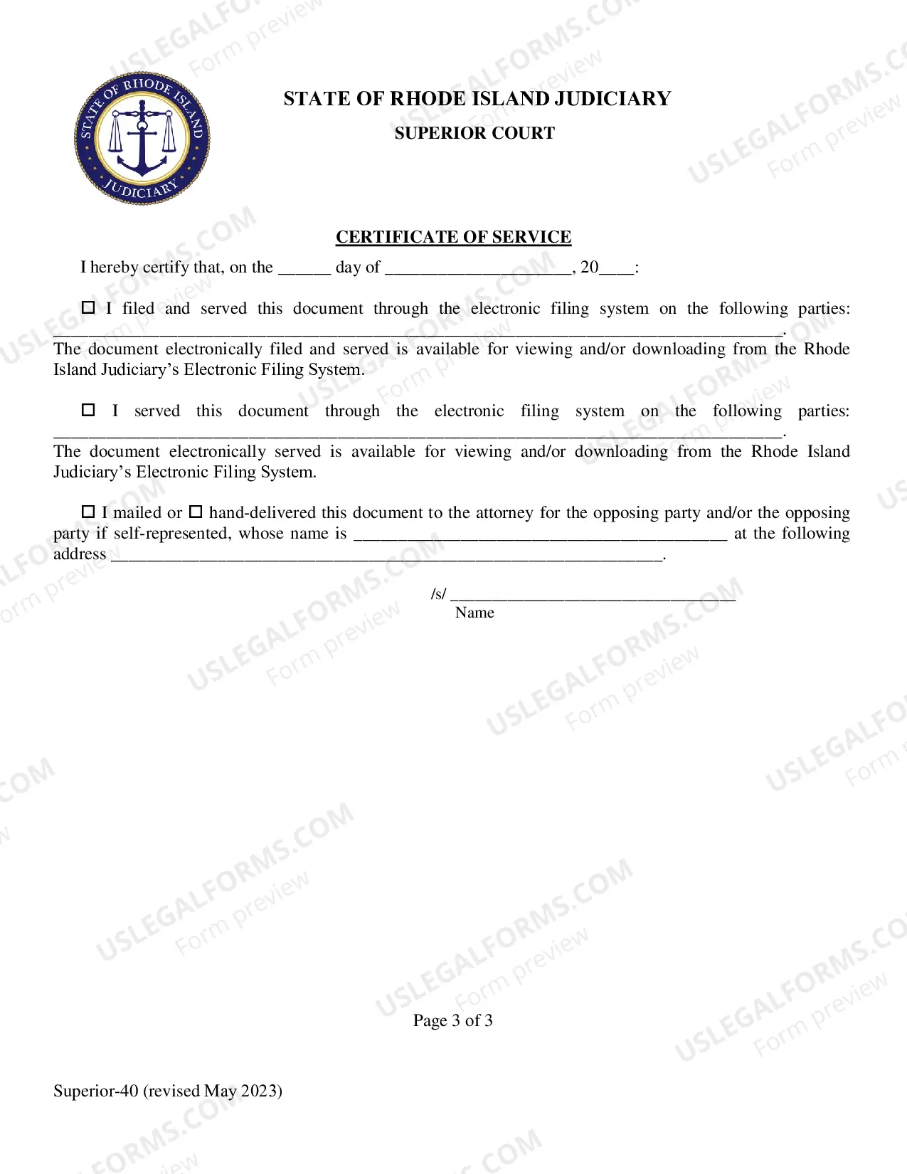 Preview Notice of Attachment (Not For Wages)
