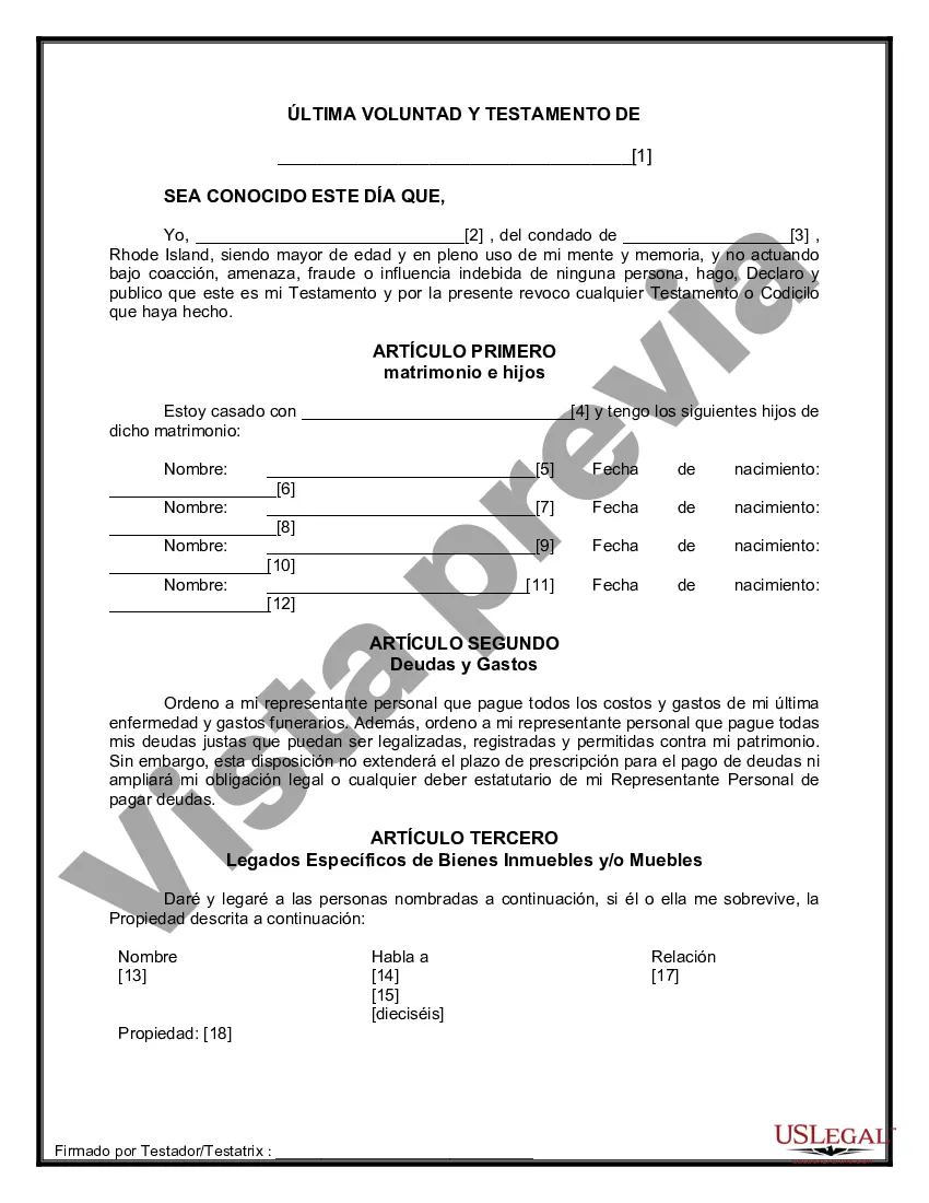 Preview Paquete de Voluntades Mutuas con Últimas Voluntades y Testamentos para Pareja Casada con Hijos Menores