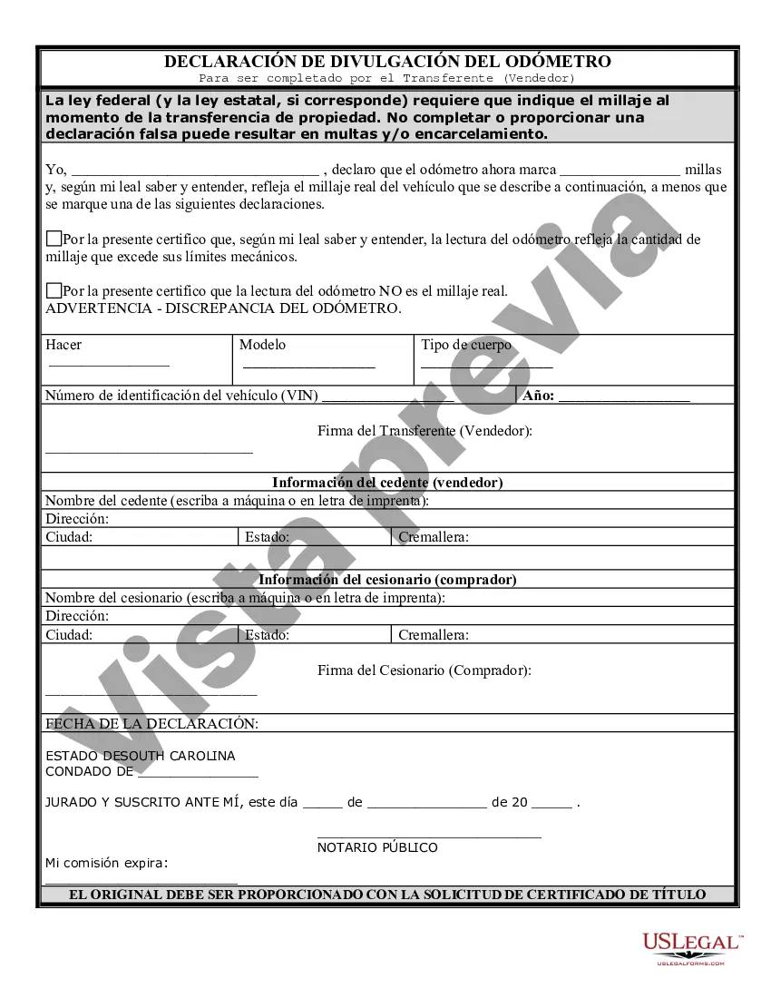 Preview Factura de venta de automóvil o vehículo, incluida la declaración del cuentakilómetros y el pagaré