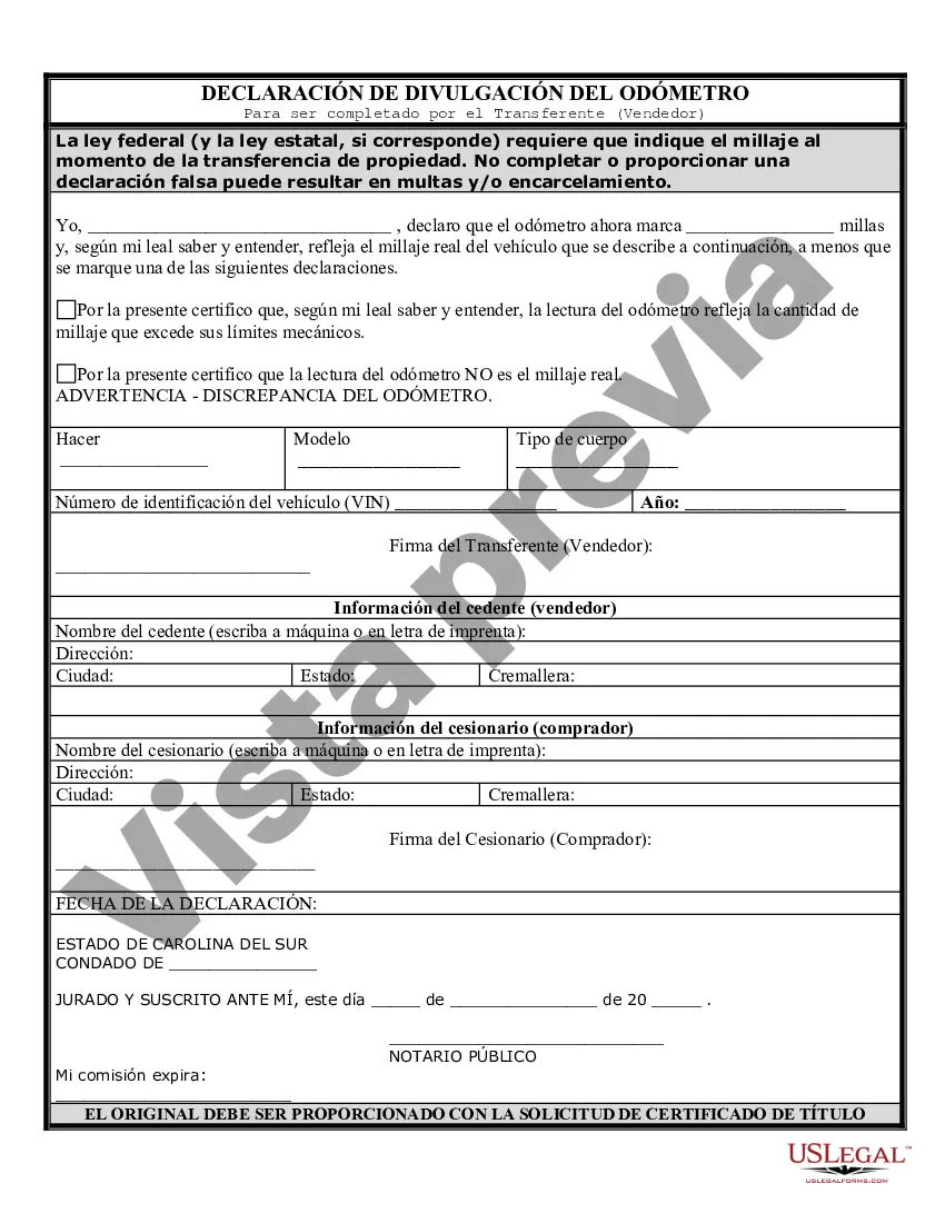 Preview Factura de venta de automóvil y estado de cuenta del odómetro para la venta tal como está