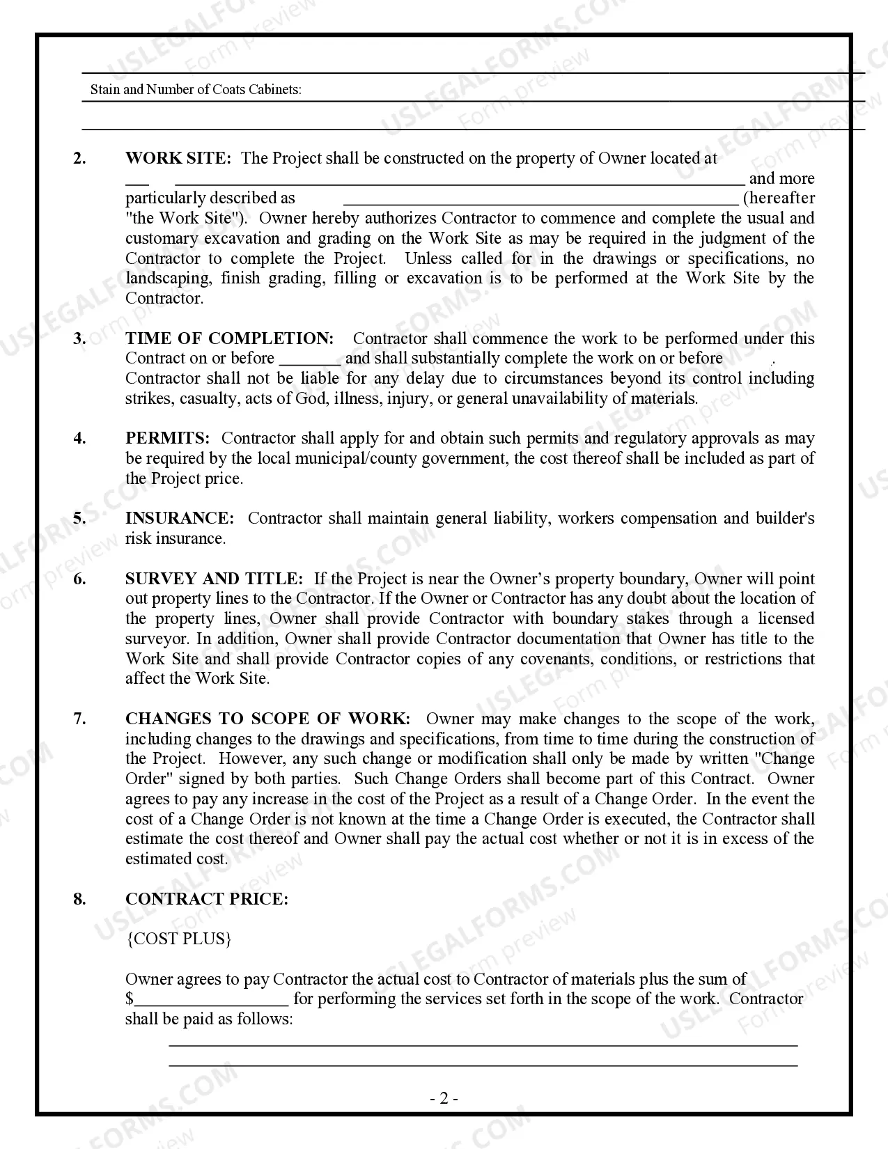 Preview Painting Contract for Contractor