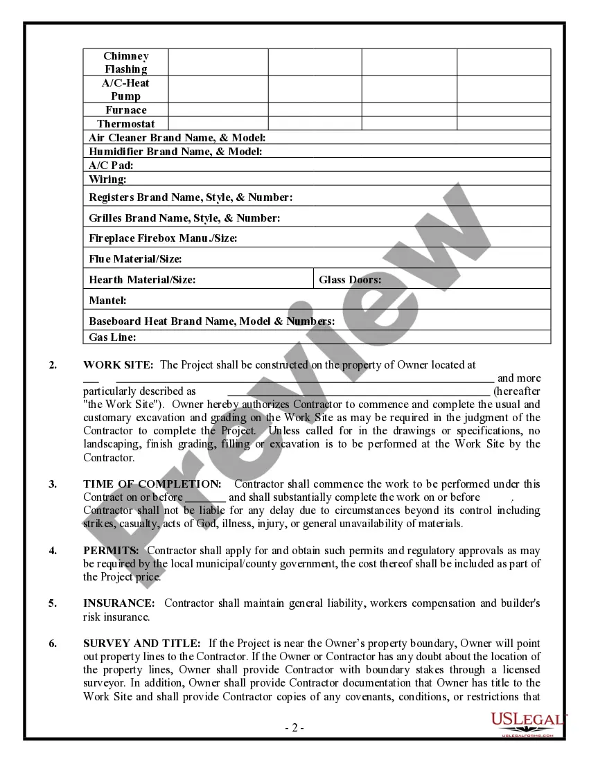 Preview HVAC Contract for Contractor